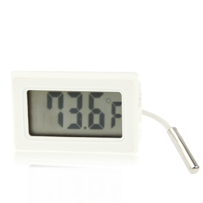 Mini LCD Indoor Digital Thermometer (Fahrenheit Display), White - Click Image to Close